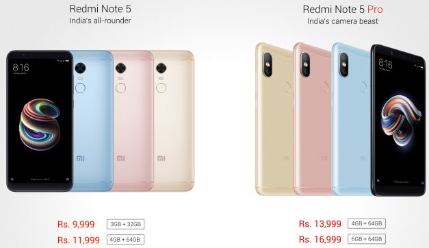 Redmi Note 5, Redmi Note 5 Pro Launched