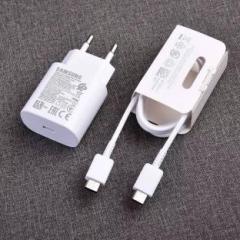 Ailkin 25 W 3 A Mobile Samsung Galaxy 25Watt Super Fast Charger, Travel Adapter [White] Charger with Detachable Cable (for Galaxy M51/M42/F23/M53/M52/M33/ S10/A80/A70/N10/N20/S20/S21/S22Series, Cable Included)