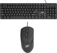 Ant Value FKBRI02 / Spill Resistant, Silent Keys, 1200 DPI Mouse & Keyboard Combo Wired USB Desktop Keyboard