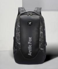 Arctic Fox Alarm Zipper System Anti Theft Camo Black 35 L Laptop Backpack