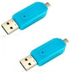 Axcess USB 2.0 plus micro usb OTG, SD card, Micro SD T Flash adapter for Mobile Card Reader