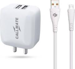 Callmate 2.4A 2port AC Home Travel Wall Charging Adapter for Phone, Type C and Android 15 W 2.4 A Multiport Mobile Charger