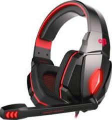 Cosmic Byte G4000 Headset with Mic and LED Black/Red Wired Headset with Mic (Over the Ear)