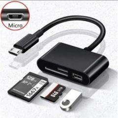 Fire Turtle Micro USB OTG Card Reader USB Cable 3 in 1 SD/TF Card Reader USB Connector Card Reader