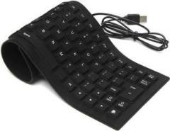 Fu4 Portable Flexible Silicone Foldable Waterproof Wired USB Tablet Keyboard Wired USB Multi device Keyboard Wired USB Multi device Keyboard