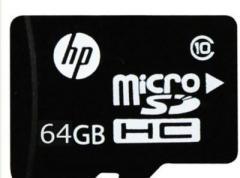 HP micro 64 GB MicroSD Card Class 10 90 MB/s Memory