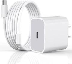 Mrtech 20 W 3.1 A Mobile iPhn 11/12/13, 20 W Super Fast PD Charger with Type C to Lightning Cable Charger with Detachable Cable (Cable Included)