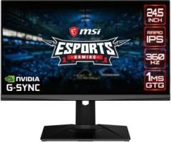 Msi 360 Hz Refresh Rate Oculux NXG253R 24.5 Inch Full HD IPS Panel with Adjustable Stand, Frameless Design, Anti Flicker and Less Blue Light, Ultra Low Motion Blur Extreme Gaming Monitor (NVIDIA G Sync, Response Time: 1 ms)