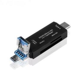Pitambara 3 in 1 USB 2.0/ Type C / Micro USB OTG Card Reader, Flash Drive Multifunction Adapter Connector High Speed TF OTG Memory Card Reader Card Reader