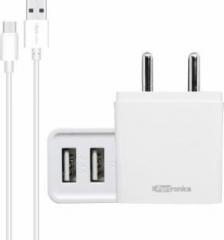 Portronics POR 648 ADAPTO 2.4 A Multiport Mobile Charger with Detachable Cable (Cable Included)