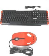 Prodot TLC 107+273 Wired USB Multimedia Keyboard and Mouse Combo Compact and Portable for PC, Laptop, Desktop, Android TV and Smart TV Wired USB Desktop Keyboard