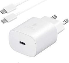 Rebhim 25W SuperFast PD 3.0 Samsung Charger With C To C Cable 3 A Mobile Charger with Detachable Cable (Cable Included)