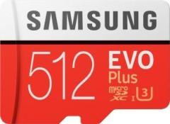Samsung Evo Plus 512 GB SD Card Class 10 95 MB/s Memory Card (With Adapter)