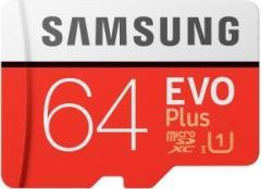 Samsung EVO Plus 64 GB MicroSDXC Class 10 95 MB/s Memory Card (With Adapter)