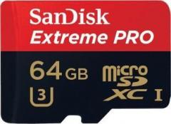 Sandisk Extreme Pro 64 GB MicroSDXC UHS Class 3 95 MB/s Memory Card (With Adapter)