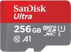 Sandisk Ultra 256 GB MicroSDXC Class 10 100 MB/s Memory Card (With Adapter)