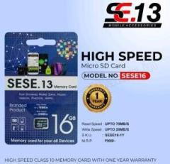 Se 13 SE.13 PREMIUM 16 GB MicroSD Card Class 10 20 MB/s Memory Card