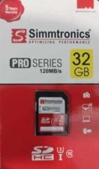 Simmtronics PRO SERIES 32 GB SD Card Class 10 120 MB/s Memory Card