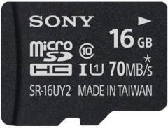 Sony 16 GB MicroSDHC Class 10 80 MB/s Memory Card