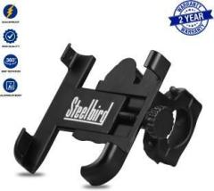 Steelbird Universal Bike Mount Phone Holder with 360 Degree Rotating Handlebar Cradle Bike Mobile Holder
