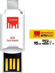 Strontium MicroSDHC 16 GB 85 MB/s Class 10 Nitro with OTG Card Reader