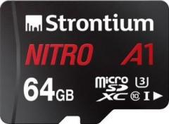 Strontium Nitro A1 64 GB SDXC UHS Class 1 100 Mbps Memory Card (With Adapter)
