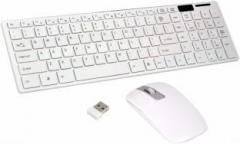 Sxdhk Ultra Thin fashion 2.4G Wireless Keyboard & Mouse Combo Kit Wireless Multi device Keyboard Wireless Desktop Keyboard (multi color)