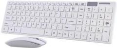 Techgear High Quality Ultra thin White 2.4G Cordless Wireless Keyboard and Mouse Wireless Laptop Keyboard
