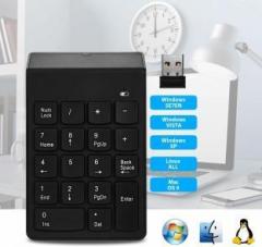 Viboton Wireless Number Keyboard Slim Mini Numeric keyboard pad 18 Keys for Laptop Notebook Desktop Wireless Laptop Keyboard