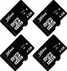 Xccess 4GB Micro SD Card Pack of 4 GB MicroSD Card Class 10 40 MB/s Memory Card