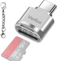 Zeitel Micro SD Card Reader Mini Type C Card Reader TF Card Reader with Keychain USB C Card Reader