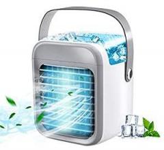 2021 Blast Ultra Blast, With 3 Speed 7 Colorful Lamp, USB Water cooled Air Cooler, Blast Personal Fan For Home, Office, Room Cooler Portable AC (White)