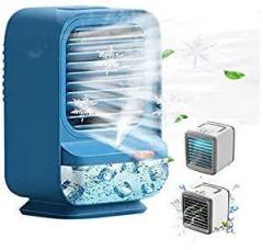 Zanfun Multifunction Air Cooler And Cool Mist Humidifiers For Room Office Upgraded Version Usb Quiet Mini Evaporative Air Cooler Small Fan For Bedroom Outdoor Camping Portable AC