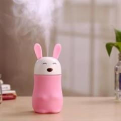 Dherya Lovely Bear Shaped Air Freshener Humidifier with LED Night Light for Car Home and Office Portable Room Air Purifier
