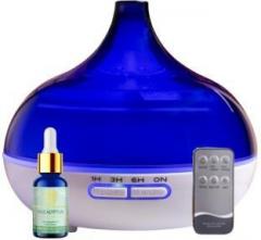 Divine Aroma Transparent Diffuser And Eucalyptus Essential Oil Combo Pack For Home & Office Portable Room Air Purifier