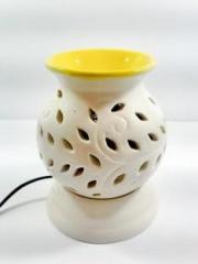 Forza Ceramic Electric Lamp /Electric Diffuser /Air Freshener Yellow/White Portable Room Air Purifier