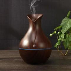 Leaf&nectar Wooden Cool Mist humidifier for Room with Colorful Ambient Lighting Home Office Portable Room Air Purifier