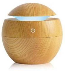 M J Capture Wood Humidifire Air Round Electric USB Mini Humidifier Aroma Oil Diffuser Humidifier Office Decor Cool Mist Humidifier with Wood Grain Design for Office Room Portable Room Air Purifier Portable Room Air Purifier