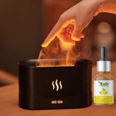 Nhb Boutique Aromatherapy Flame Light Quiet Aroma Humidifier With Lemon Essential Oil Portable Room Air Purifier