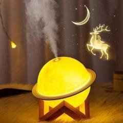 Refulgix 2 in 1 Moon Lamp Cool Humidifier 3D LED Night Light Portable Room Air Purifier