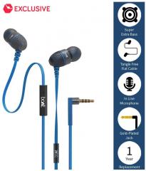 boAt BassHeads 200 Extra Bass In Ear Wired With Mic Earphones Blue