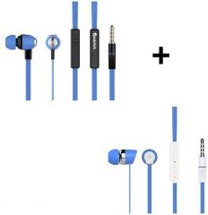 Candytech Hf s 30 vc blue + Hf s 20 blue In Ear Wired Earphones With Mic Blue