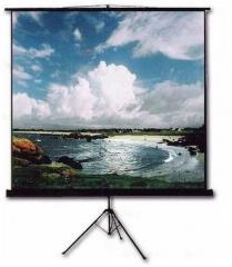 INLIGHT Tripod Type Projector Screen Size: 4 Ft. x 4 Ft. In Imported High Gain Fabric With 1.2 Gain