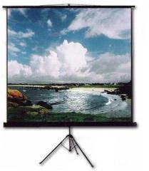 Inlight Tripod Type Projector Screen Size: 6 Ft. x 4 Ft. In Imported High Gain Fabric