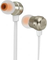 JBL T280A In Ear Wired Earphones With Mic Gold