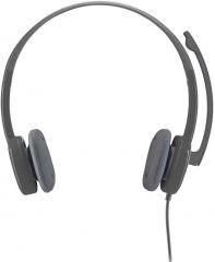 Logitech PN 981 000587 H151 Over Ear Stereo Headset With Mic Black