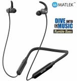 Matlek Bluetooth In Ear Wireless With Mic Headphones/Earphones Black
