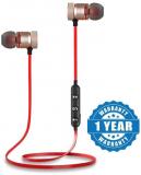 Mi Zone Bluetooth Headset Red Magnetic In Ear Wireless Earphones With Mic For MI, Redmi, Xiaomi Samsung & More