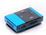 Mini USB Clip Digital Mp3 Music Player Support 8GB SD TF Card Blue