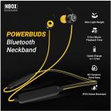 NBOX PowerBuds Wireless Neckband With Mic Headphones/Earphones Black Yellow